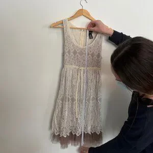 chinese dress ladies Lady Black Tie - Giselle Dress - White Lace Dress